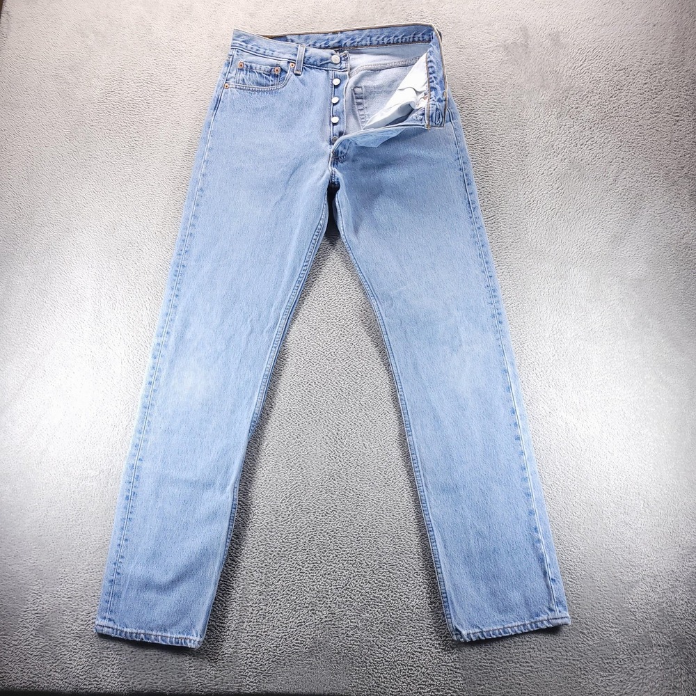 VTG Levis 501 Jeans Womens 33 Blue Straight Button Fly 90s Made In USA